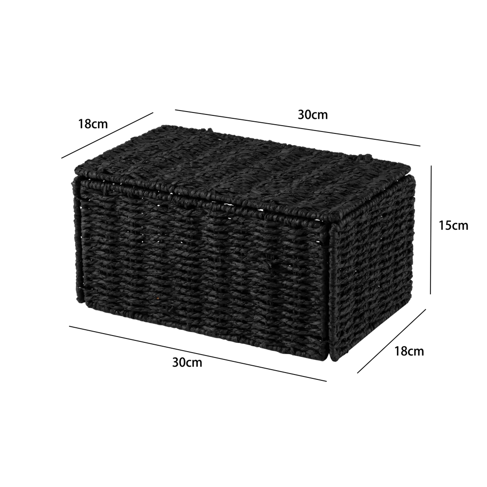 Корзина с кр 18X15X30 см черная Konsensa STLM-2138601