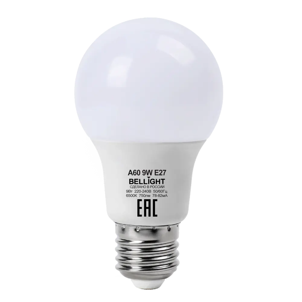 Светодиодная лампа BELLIGHT E27 9W с холодным белым светом 86363996 STLM-0921270 - Вид №1