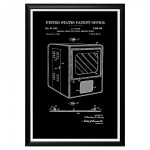 896521382_1818 Арт-постер «Патент на телевизор на колесиках, 1951» Object Desire