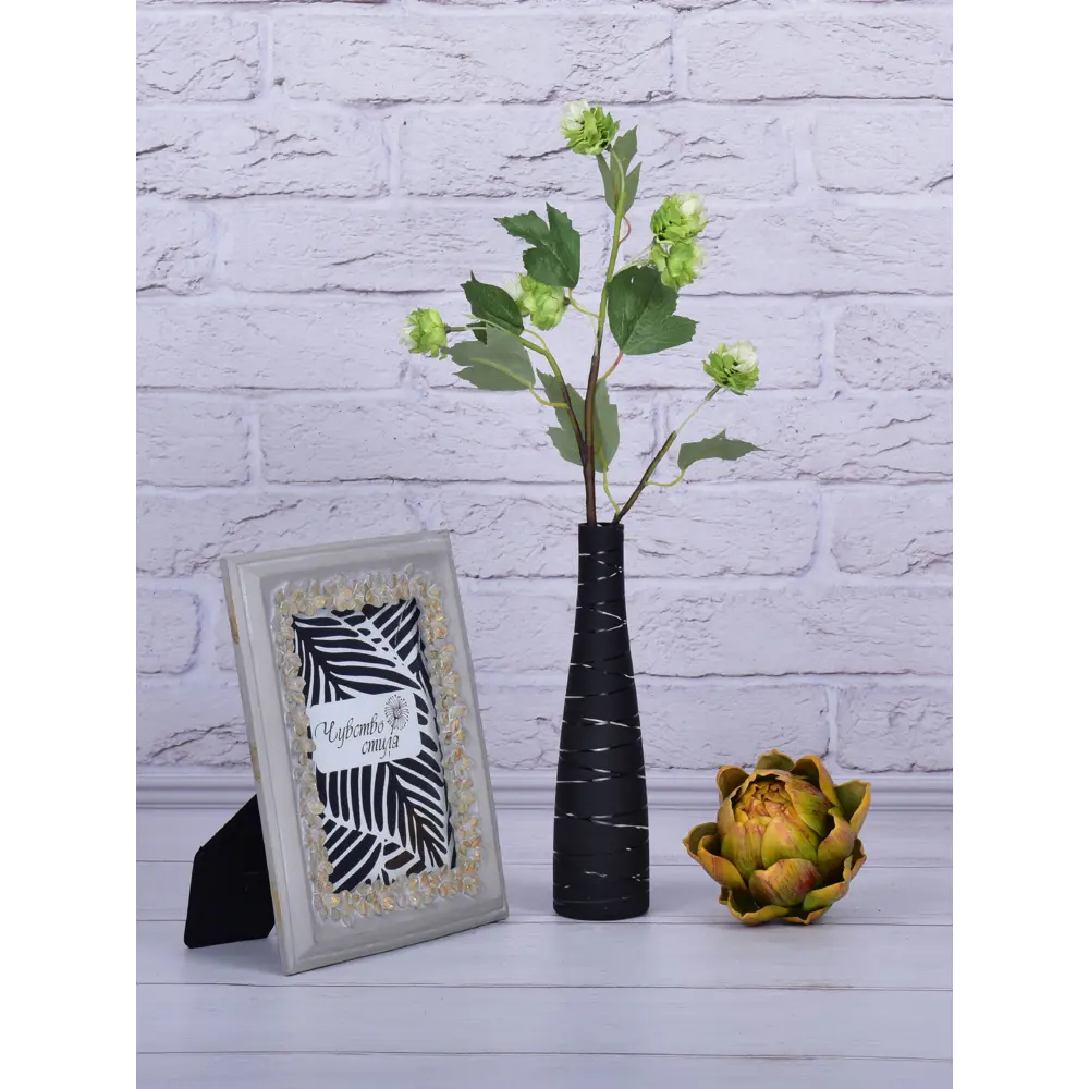 Ваза Бутыль стекло цвет черный 23 см Santreyd STLM-2114511 - Вид №2