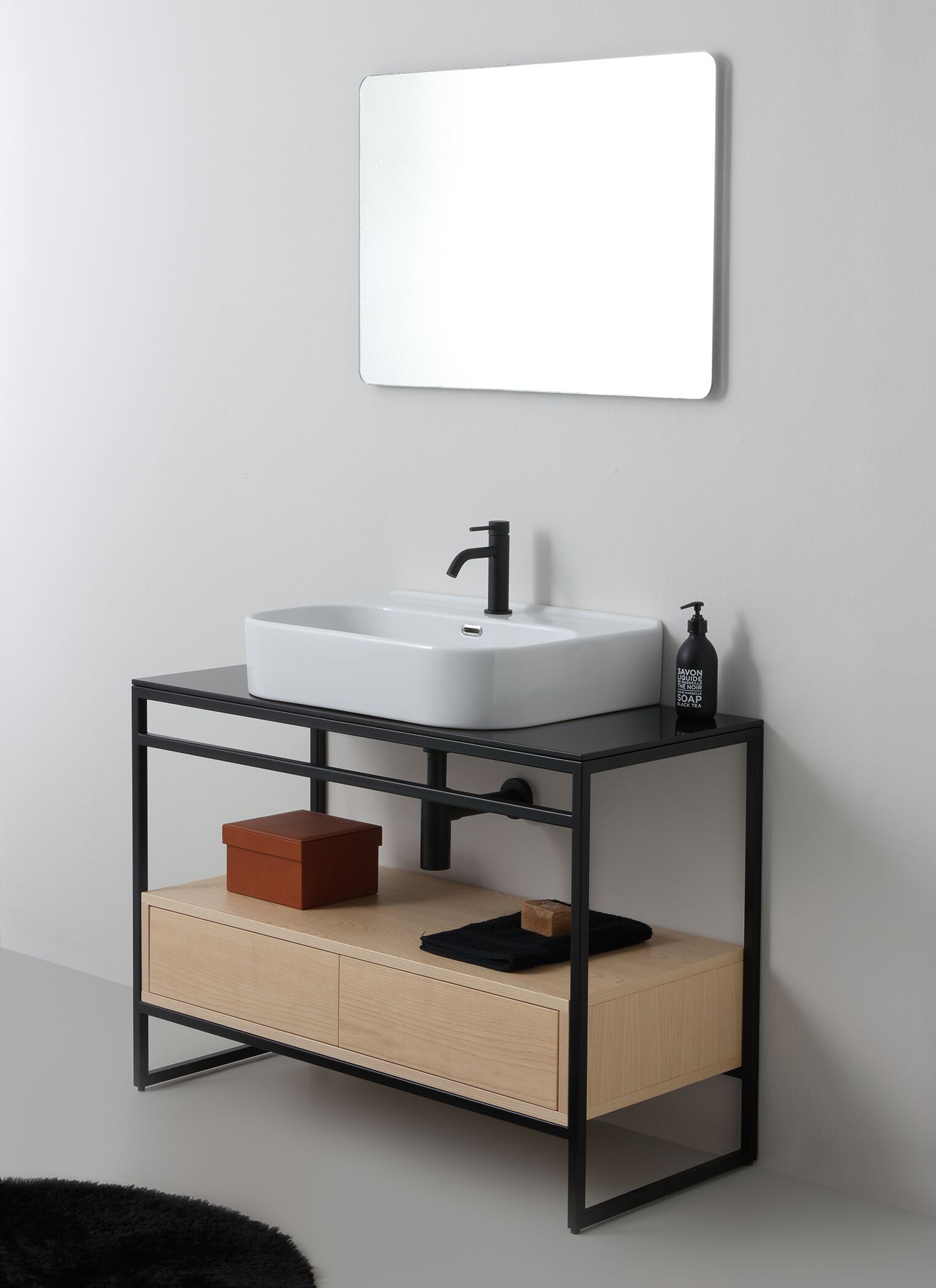 Стальной умывальник с ящиками Olympia Ceramica ALONE ARCH-00131864 - Вид №1