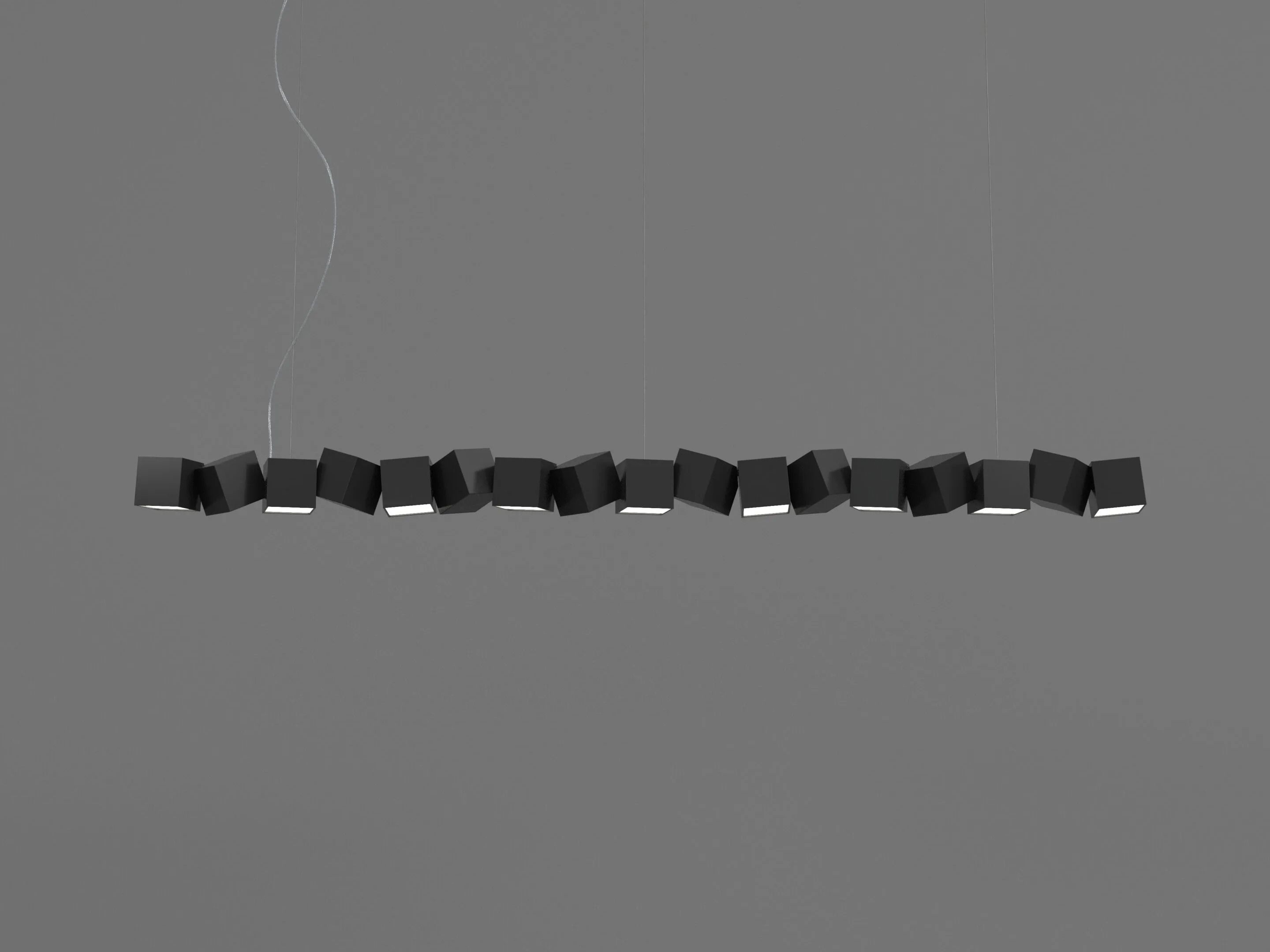 Стальной светодиодный подвесной светильник OBLURE BLOCKCHAIN 17 ARCH-00021471 - Вид №1