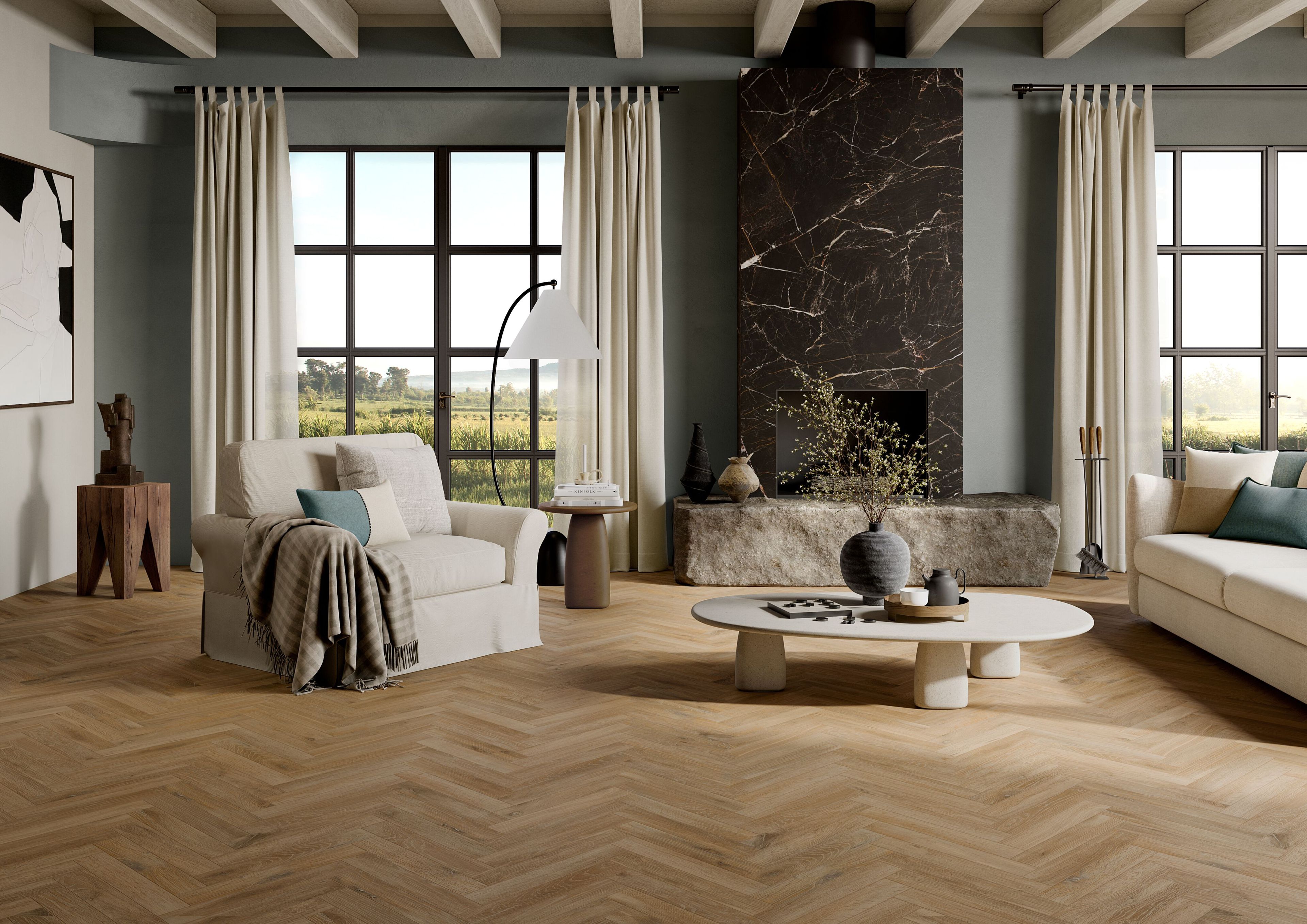 Пол из глазурованной керамогранита под дерево Ceramica Rondine CORTINA ARCH-00069910 - Вид №1