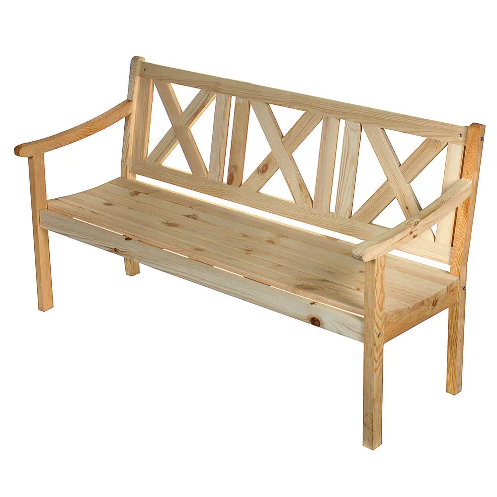 Скамья садовая Копенгаген 161х60х91 см дерево светло-коричневая Santreyd STLM-2130231