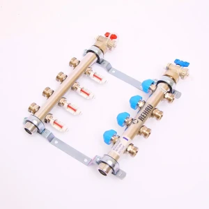 Коллекторная группа с расходомерами Rehau HKV-D 1"x3/4" 4 выхода нержавеющая сталь