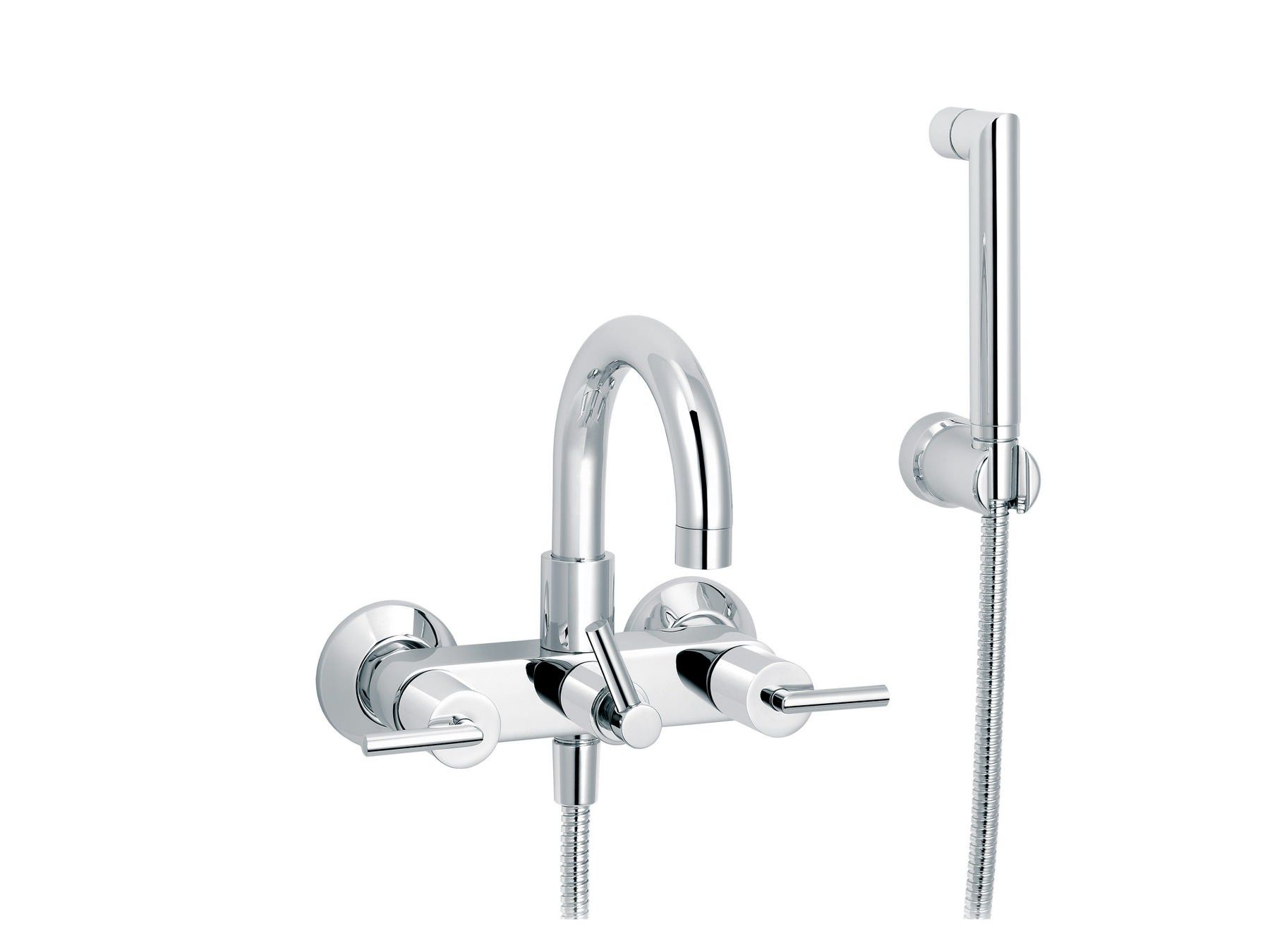 Смеситель для ванны с 2 отверстиями и ручным душем с отдельными розетками rvb ARCH-00072191 - Вид №1