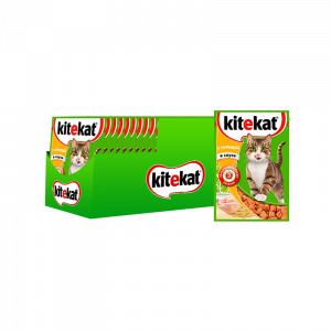 ПР0037573*28 Корм для кошек курица в соусе конс. пауч 85г (упаковка - 28 шт) Kitekat