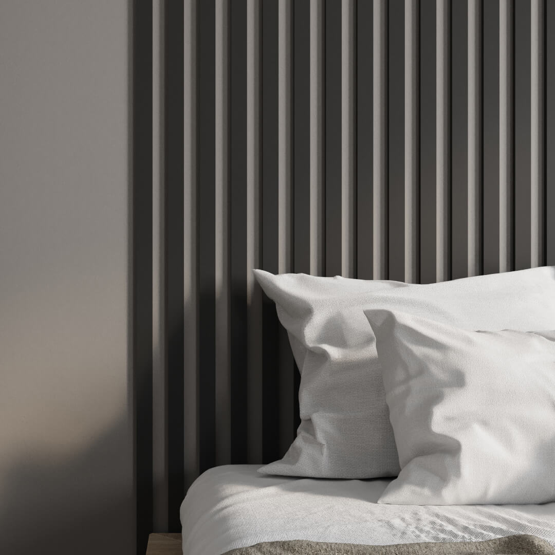 Интерьерная рейка МДФ STELLA Бриона Black Edition 16*40*2700 (уп.8шт.) Standart STSR-802 - Вид №1