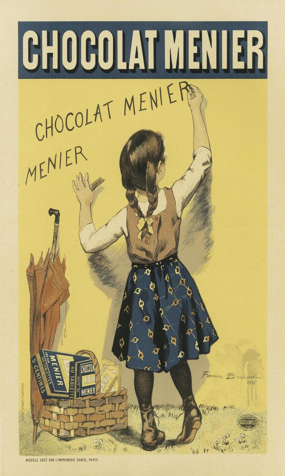 90267047 Постер на холсте Рекламный плакат - Шоколад Chocolat Menier 50x70 см в подарочном тубусе STLM-0157004 Santreyd