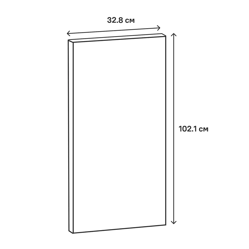 Фасад кухонного шкафа Рошаль 33.1x102.1 см KONSENSA ЛДСП цвет темное дерево STLM-2074689 - Вид №13