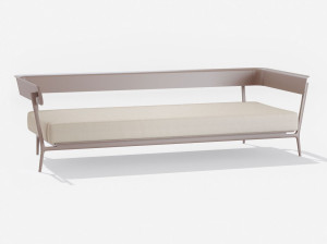 3-местный тканевый садовый диван с подлокотниками