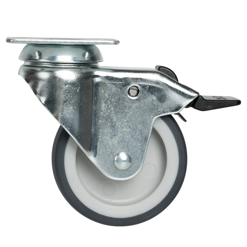 Профессиональный мебельный ролик с тормозом 75 мм серый 89415367 Santreyd STLM-1580728 - Вид №1