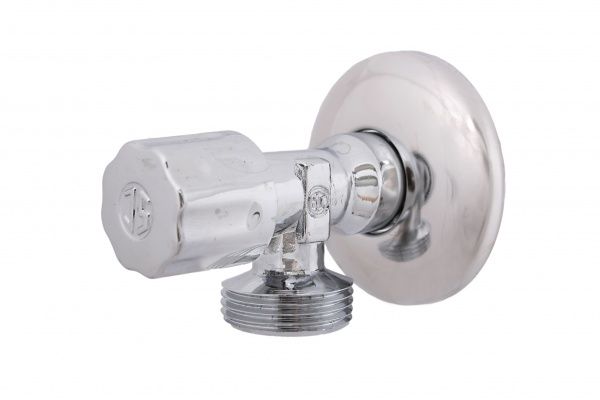 7113-1550-001 Schlosser, запорный кран с дизайнерской ручкой, подключение 1/2"х3/4", цвет хром Santreyd 