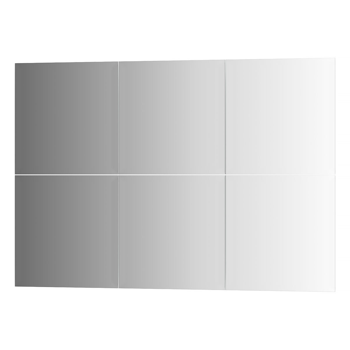 91028949 Зеркальная плитка с фацетом BY 1529, 15 мм - комплект 6 шт квадрат 25х25 см, серебро REFRACTIVE STLM-0448699 EVOFORM