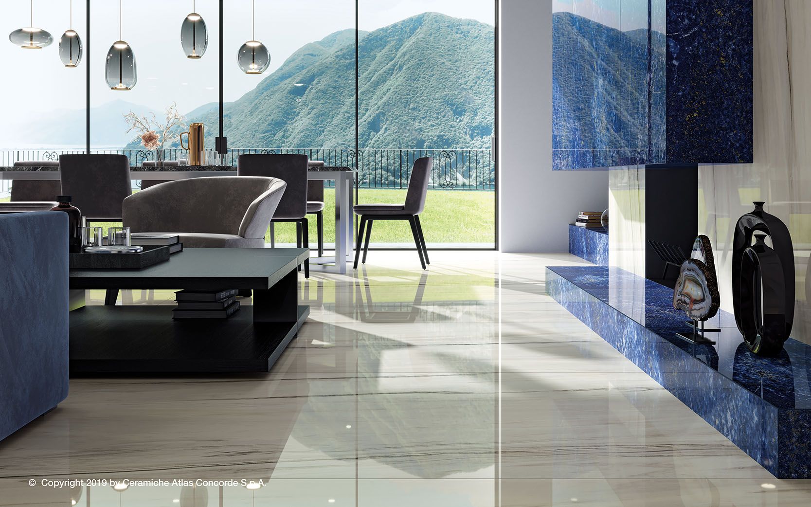 Пол из керамогранита с мраморным эффектом Atlas Concorde Marvel Dream ARCH-00135482 - Вид №37