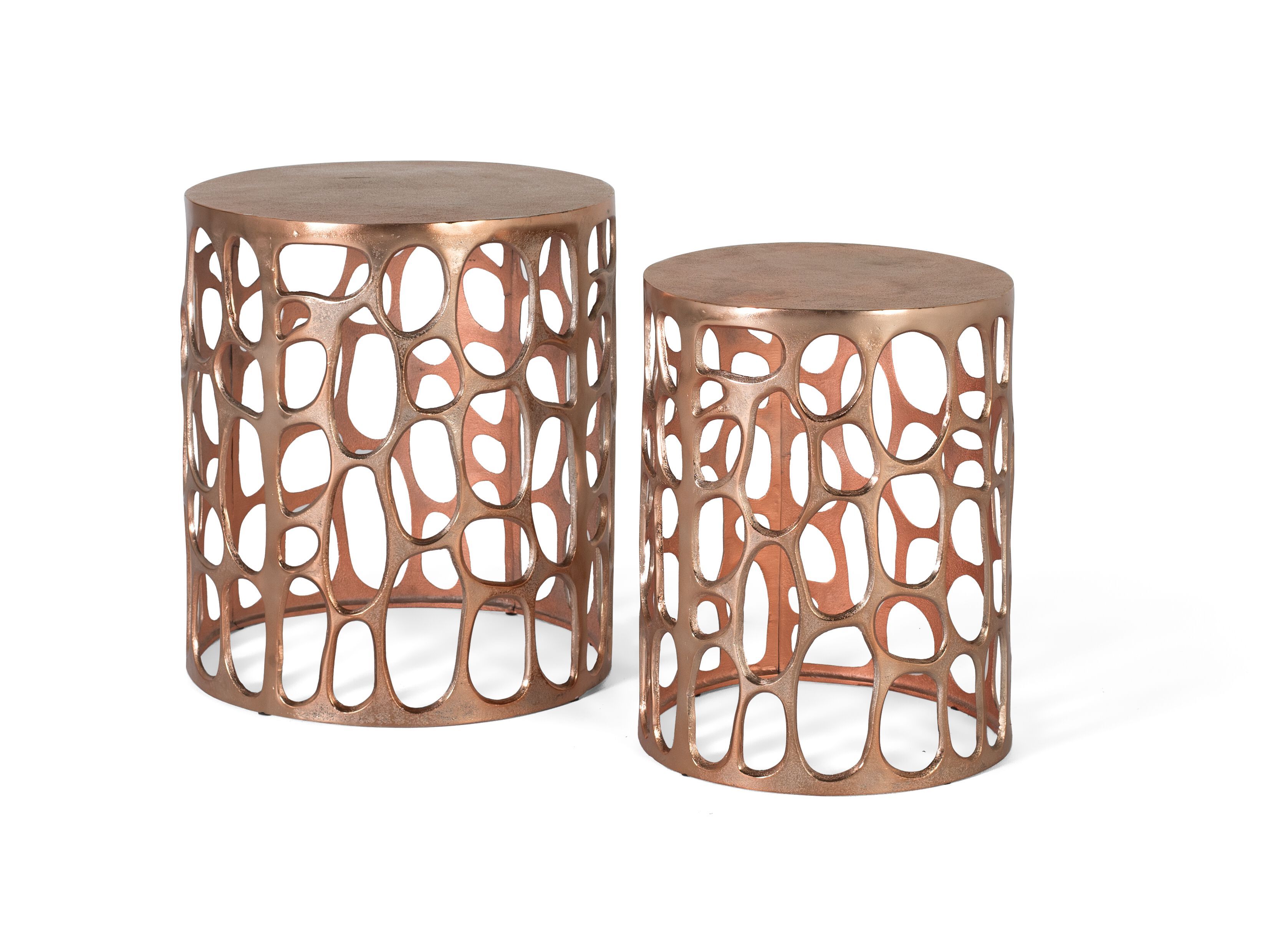 Высокий круглый металлический журнальный столик Giner y Colomer 1493 ARCH-00023353