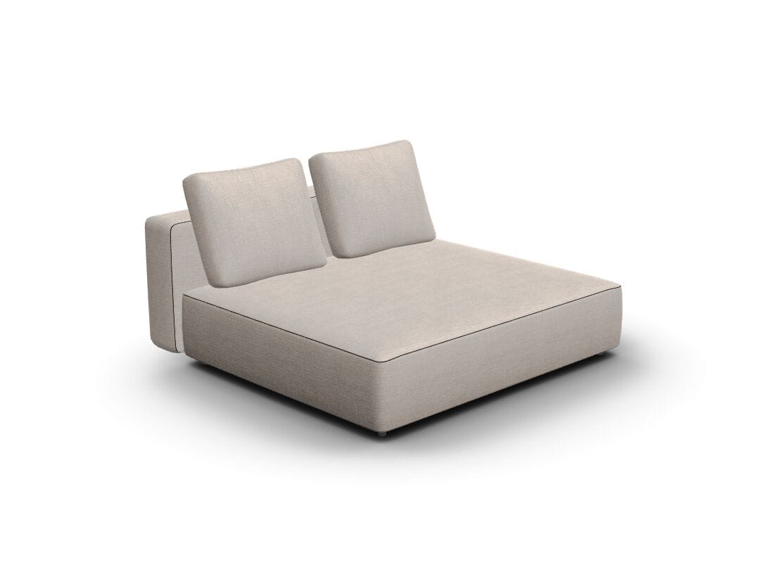 2-местный тканевый садовый диван с полуостровом RODA ARCH-00021254