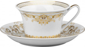 10562601 Rosenthal Versace Чашка чайная с блюдцем Rosenthal Versace Медуза Гала 220мл, фарфор Фарфор