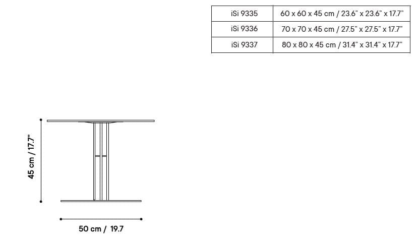 Стальной квадратный садовый стол iSimar Paradiso ARCH-00056382 - Вид №2
