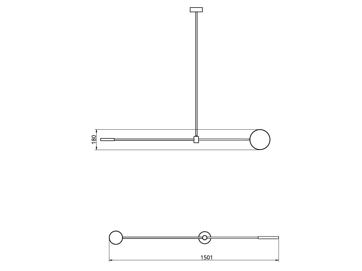 Металлический светодиодный потолочный светильник ручной работы Cameron Design House Motion ARCH-00084812 - Вид №12
