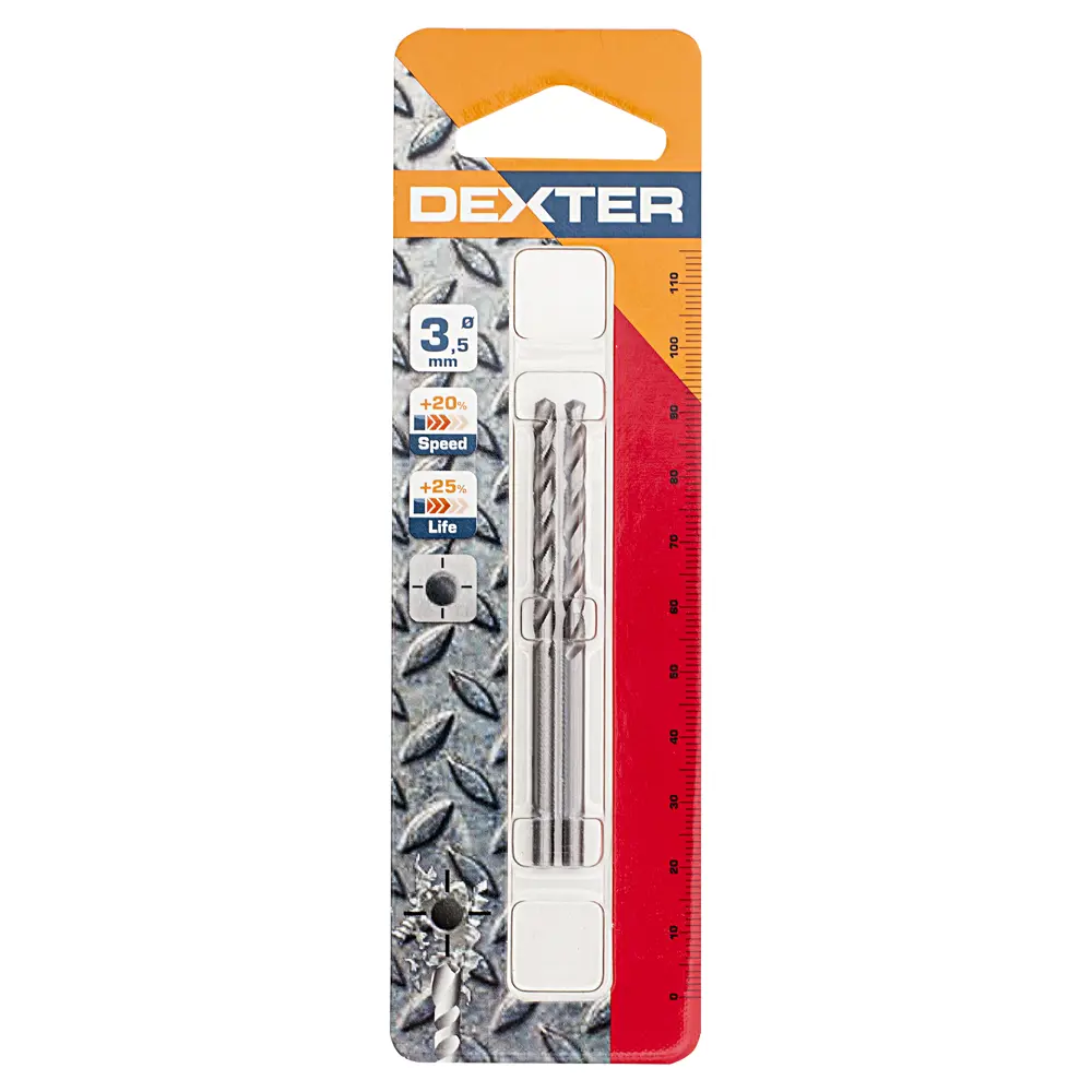 Сверло по металлу HSS-G 3.5х70 мм Dexter SM252 STLM-2208140 - Вид №3