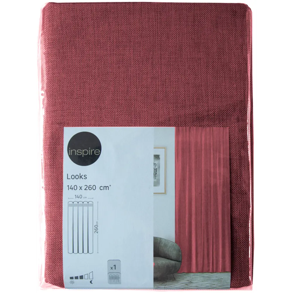 Штора на ленте Seasons Looks 140х260 см Bistro3 цвет терракотовый STLM-2154126 - Вид №6