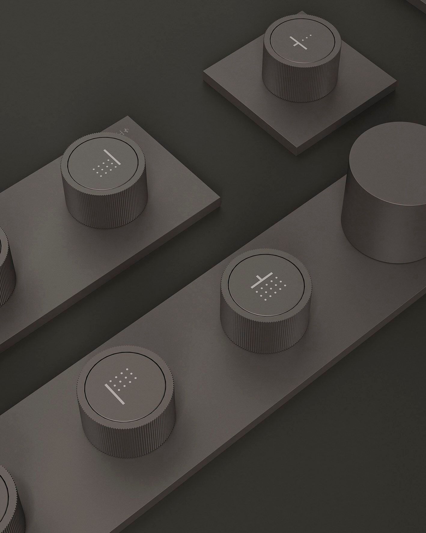 Смеситель для душа с 5 отверстиями и ручным душем Fantini Rubinetti вода сущность ARCH-00108666 - Вид №2