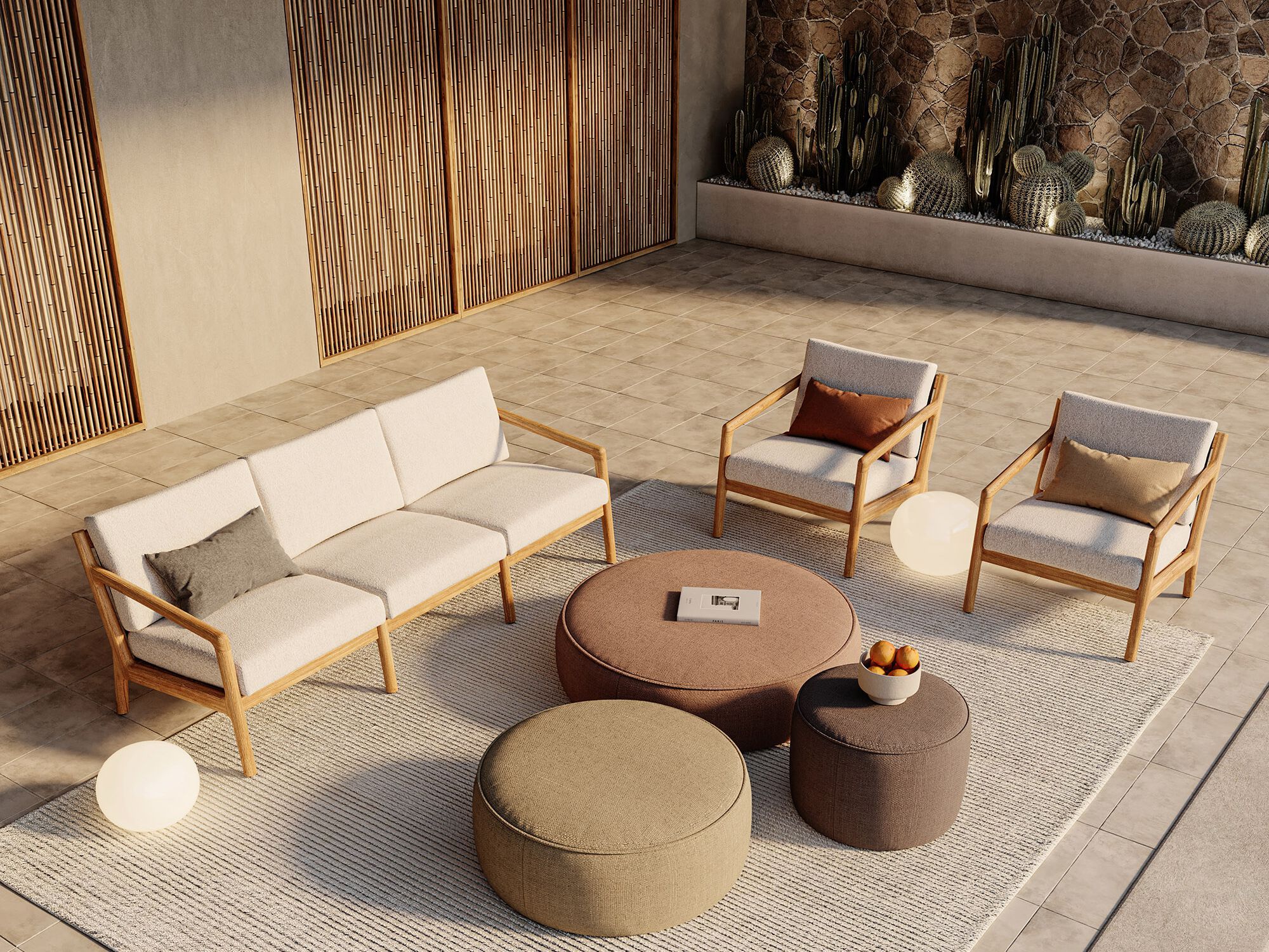 3-местный мягкий ТИК садовый диван Walters Laurel ARCH-00141654 - Вид №4