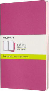 516287 Блокнот "Cahier Journal" Large, 40 листов, нелинованный, 13 х 21 см, розовый неон Moleskine