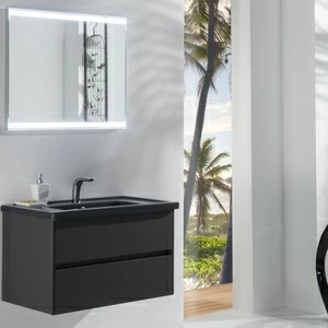 Комплект мебели для ванной Armadi Art TOLEDO 85см Антрацит