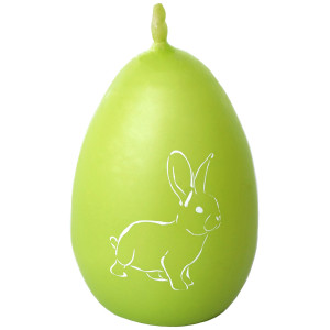 86932940 Свеча Пасхальное яйцо с кроликом салатовая 5,5 см STLM-0072623 EVIS