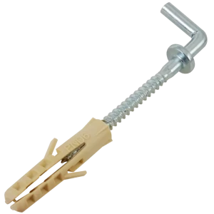 Крюк Г-образный с манжетой 3.5x52 мм, сталь оцинкованная, 2 шт.