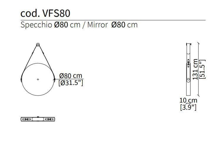 Настенное круглое зеркало Vittoria Frigerio PALLADIO ARCH-00110298 - Вид №1