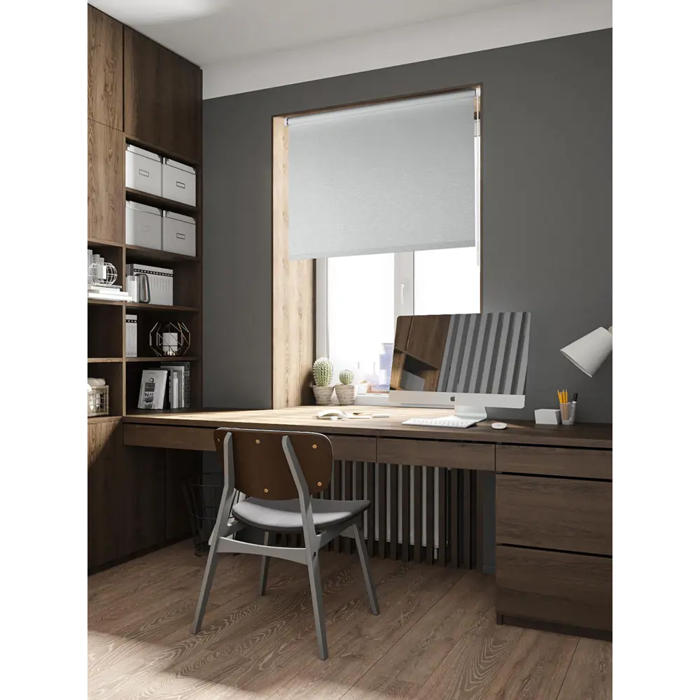 Штора рулонная Shine 120x175 см серая PRAKTO STLM-2184722 - Вид №4