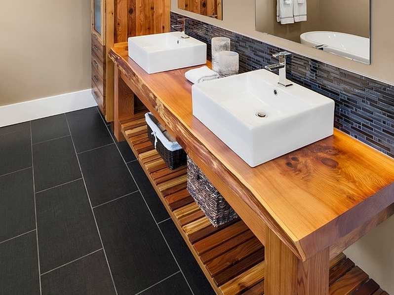 Деревянная раковина для ванной комнаты на заказ