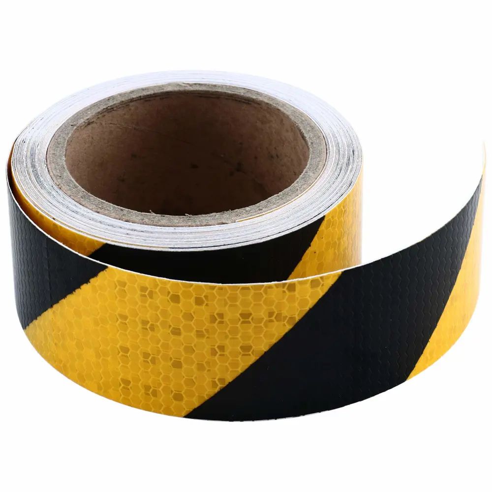 Лента сигнальная Safetystep Reflective Tape Honeycomb 50мм х 5м черно-желтый