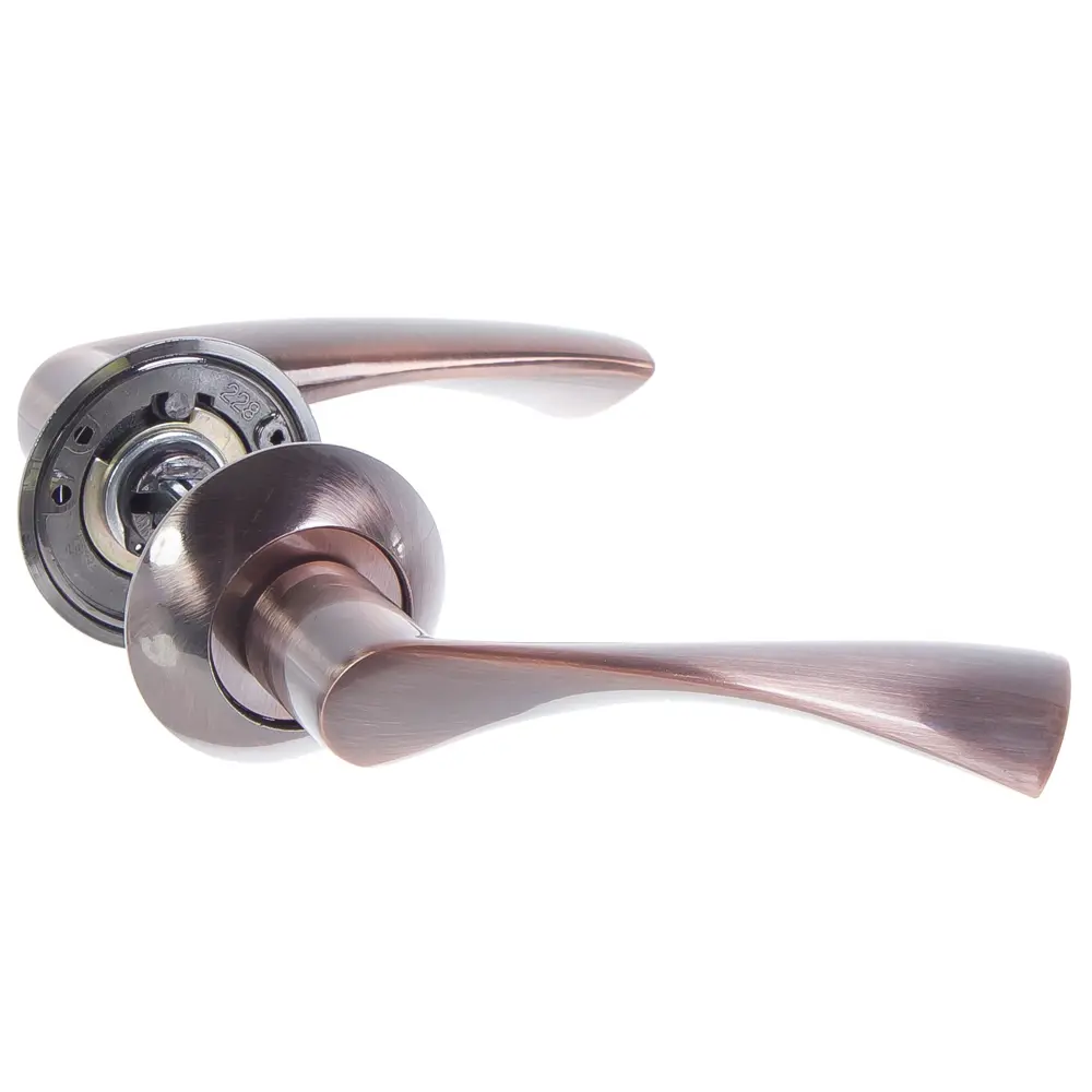 Ручки дверные на розетке EDS-01-10, цвет античная медь EDSON STLM-2143790