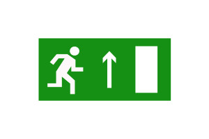 16231395 Знак безопасности BL-3015.E11 "Направление к эвакуационному выходу прямо (прав.)" a12487 Белый свет