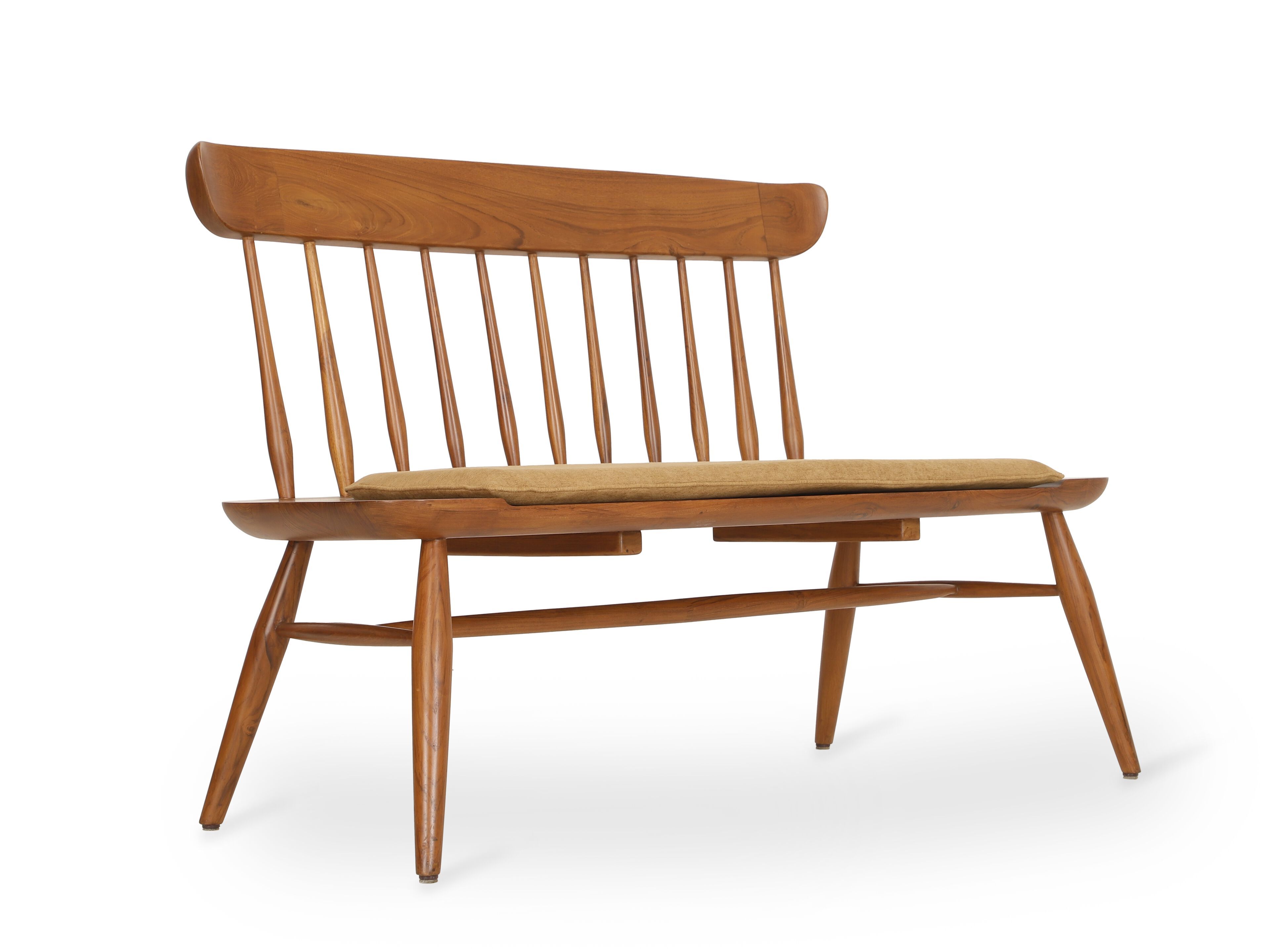 Скамейка из тикового дерева со спинкой Alankaram BUYUK ARCH-00098749 - Вид №5