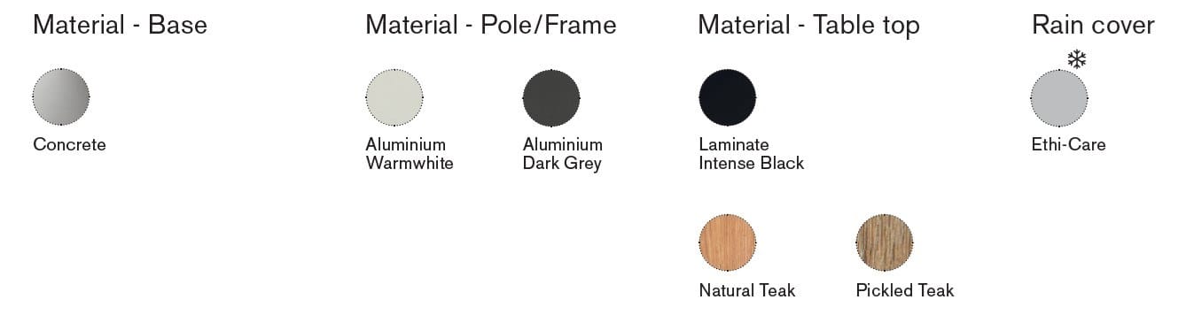 Высокий квадратный садовый стол Ethimo бетон ARCH-00093231 - Вид №3