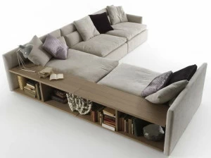 Frigerio Salotti Модульный тканевый диван с полкой для журналов Dominio
