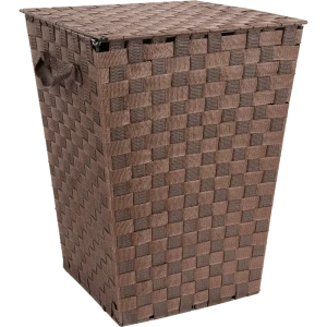 Корзина для белья Storidea HXL09-N081 складной с крышкой полипропилен/металл цвет тёмно-коричневый