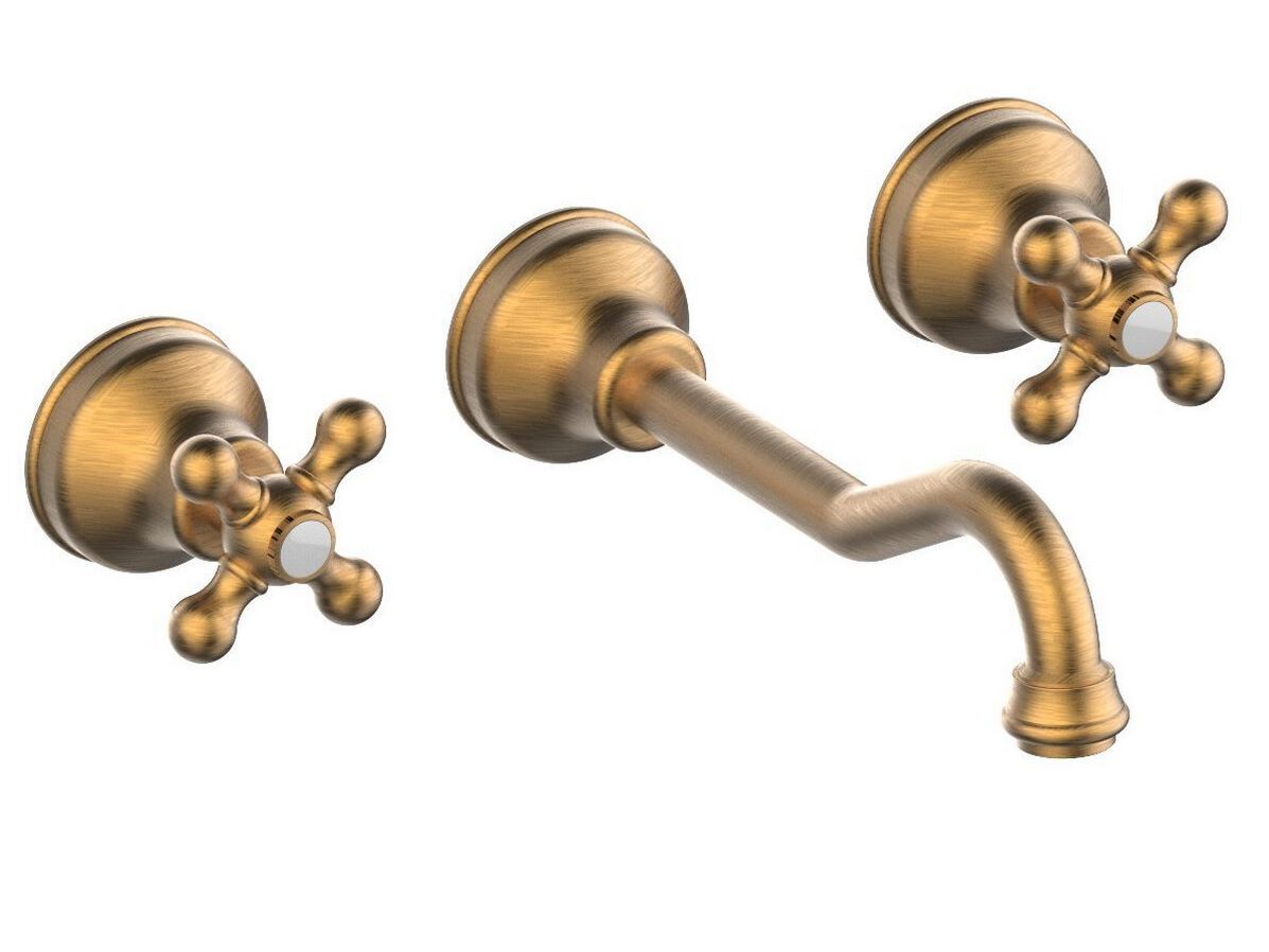 Настенный смеситель для раковины с отдельными розетками без слива Rubinetterie Frattini Dedra ARCH-00016275 - Вид №1