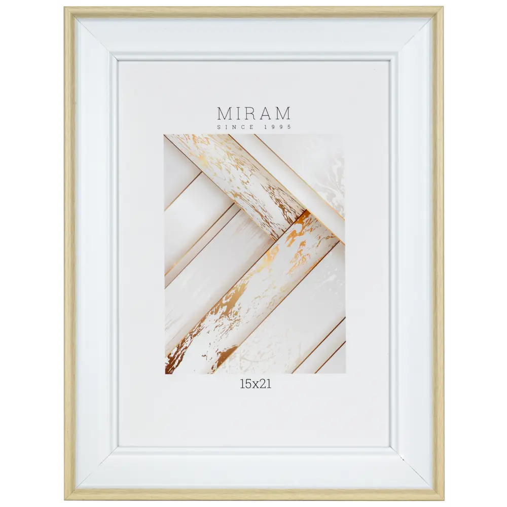 Рамка для фото Мирам 15×21 см белая пластиковая без паспарту 89422784 STLM-1575764