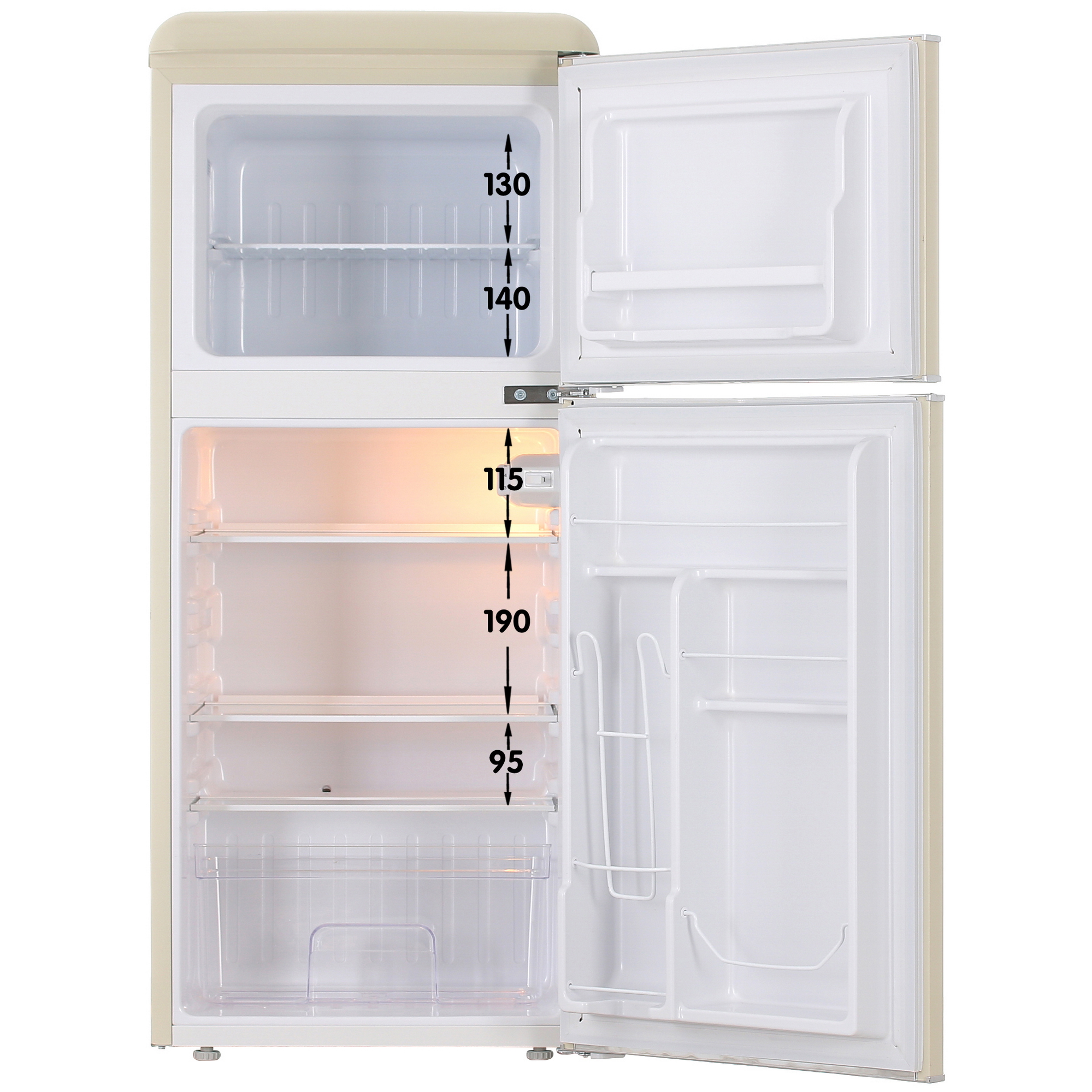 9057383 Холодильник компактный   Tesler RT-132 бежевый STDN-0141824 - Вид №1