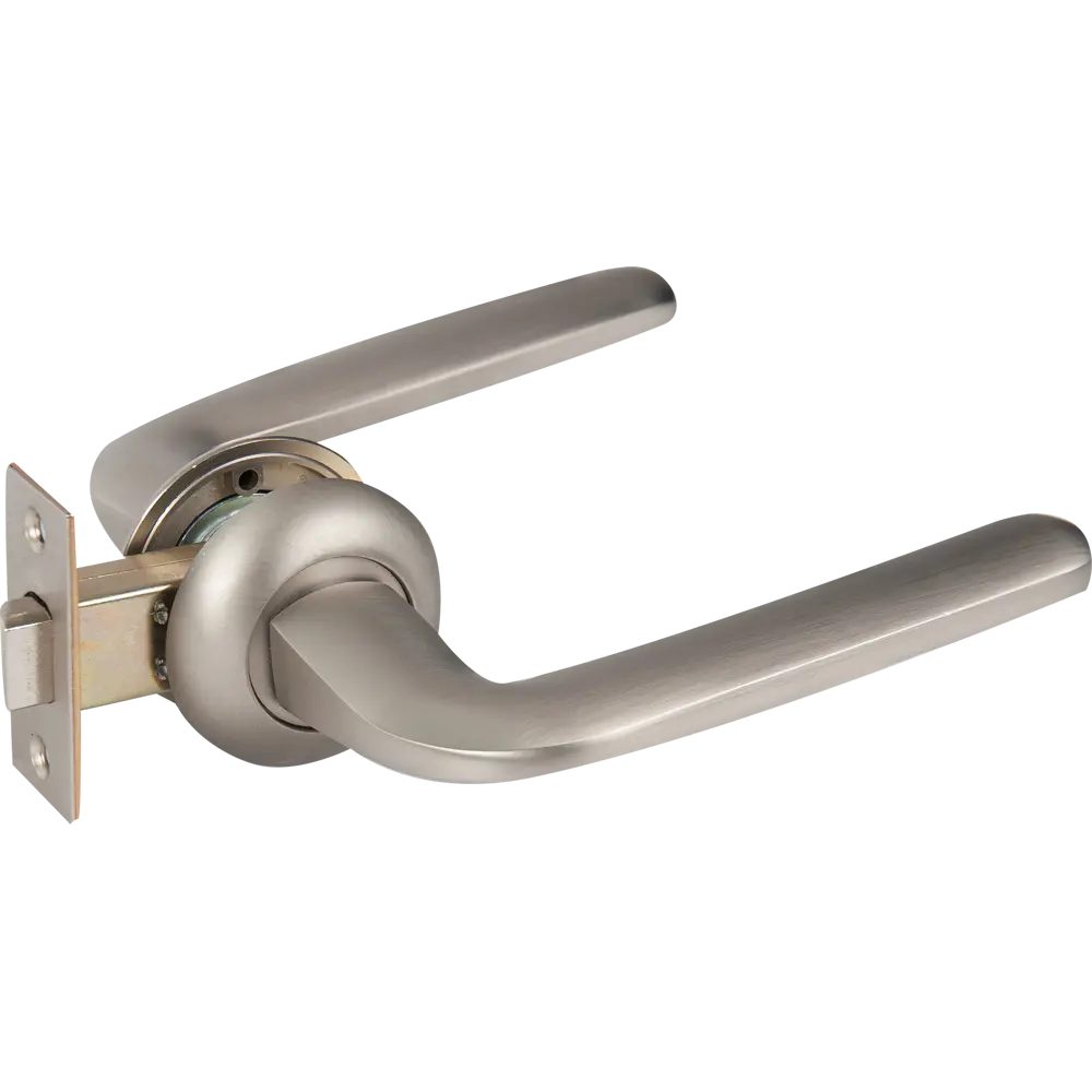 Комплект дверных ручек 24L 100 GF, без запирания, цвет матовый никель PALLADIUM STLM-2092333 - Вид №3