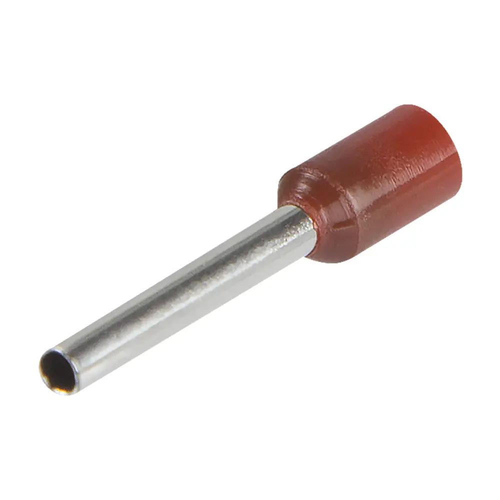 Наконечник-гильза Е1012, 1 мм2, цвет тёмно-красный, 100 шт IEK STLM-2125710