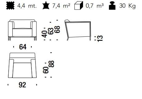 Кресло с подлокотниками MOROSO ARCH-00076642 - Вид №5