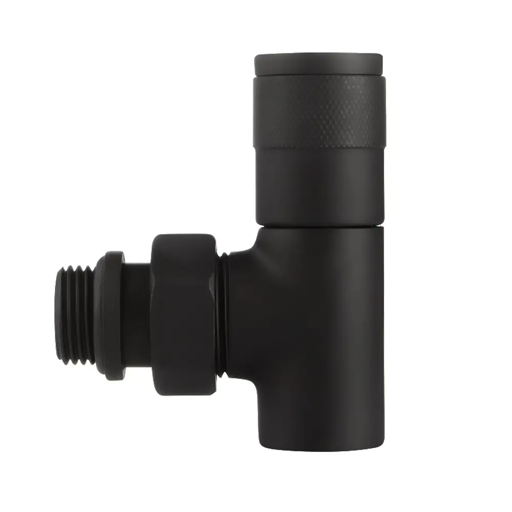 Набор вентилей для радиатора Royal Thermo Piano 1/2" угловой цвет черный STLM-2056358 - Вид №4