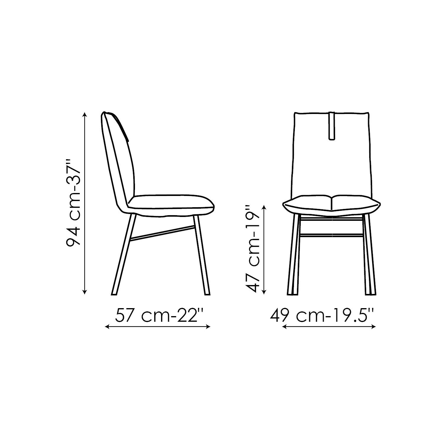 Мягкий стул из ткани BONALDO Pil ARCH-00034540 - Вид №4